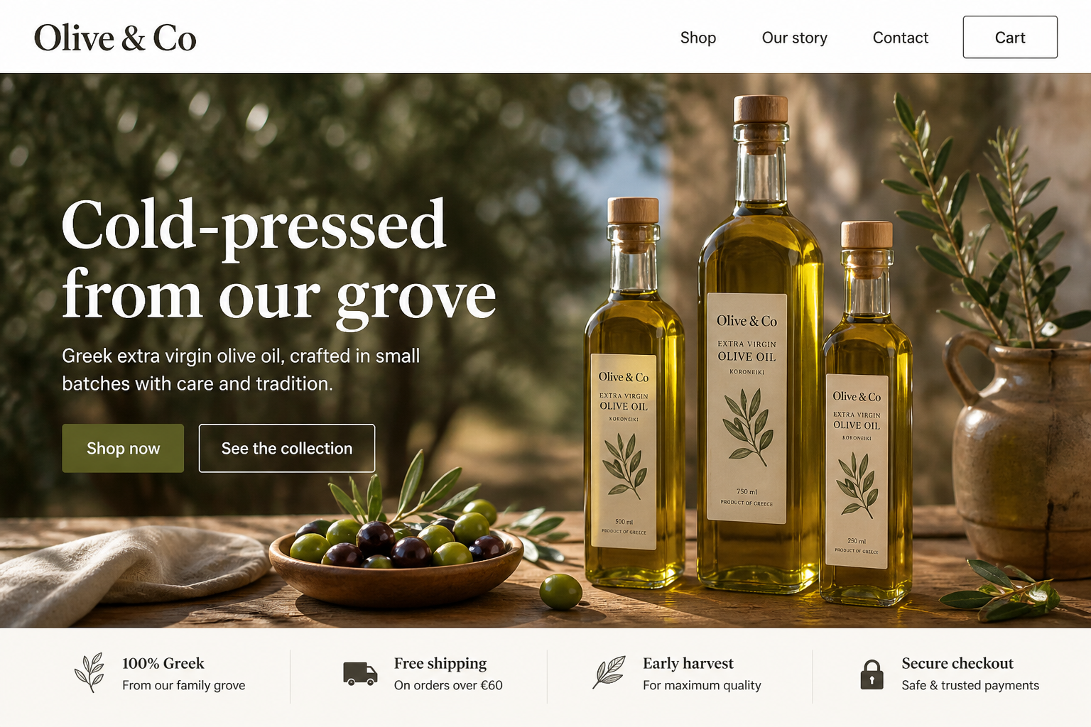 Demo e-shop ελαιολάδου